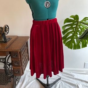 ModCloth red velvet skirt